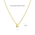 Initials Brick Alphabet Letter Necklace Gold Layered Steel Jewellery